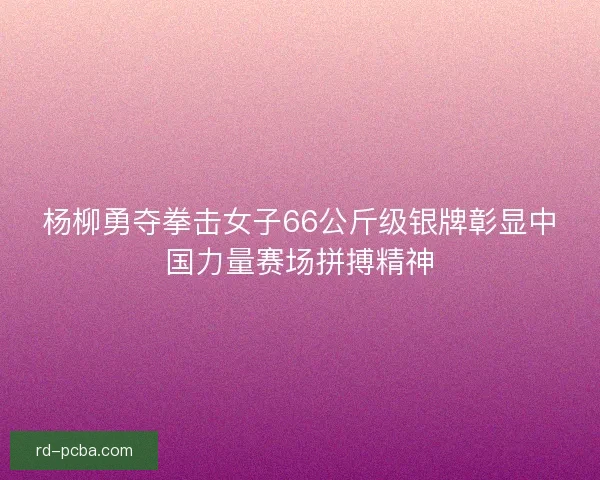 杨柳勇夺拳击女子66公斤级银牌彰显中国力量赛场拼搏精神 杨柳勇夺拳击女子66公斤级银牌彰显中国力量赛场拼搏精神